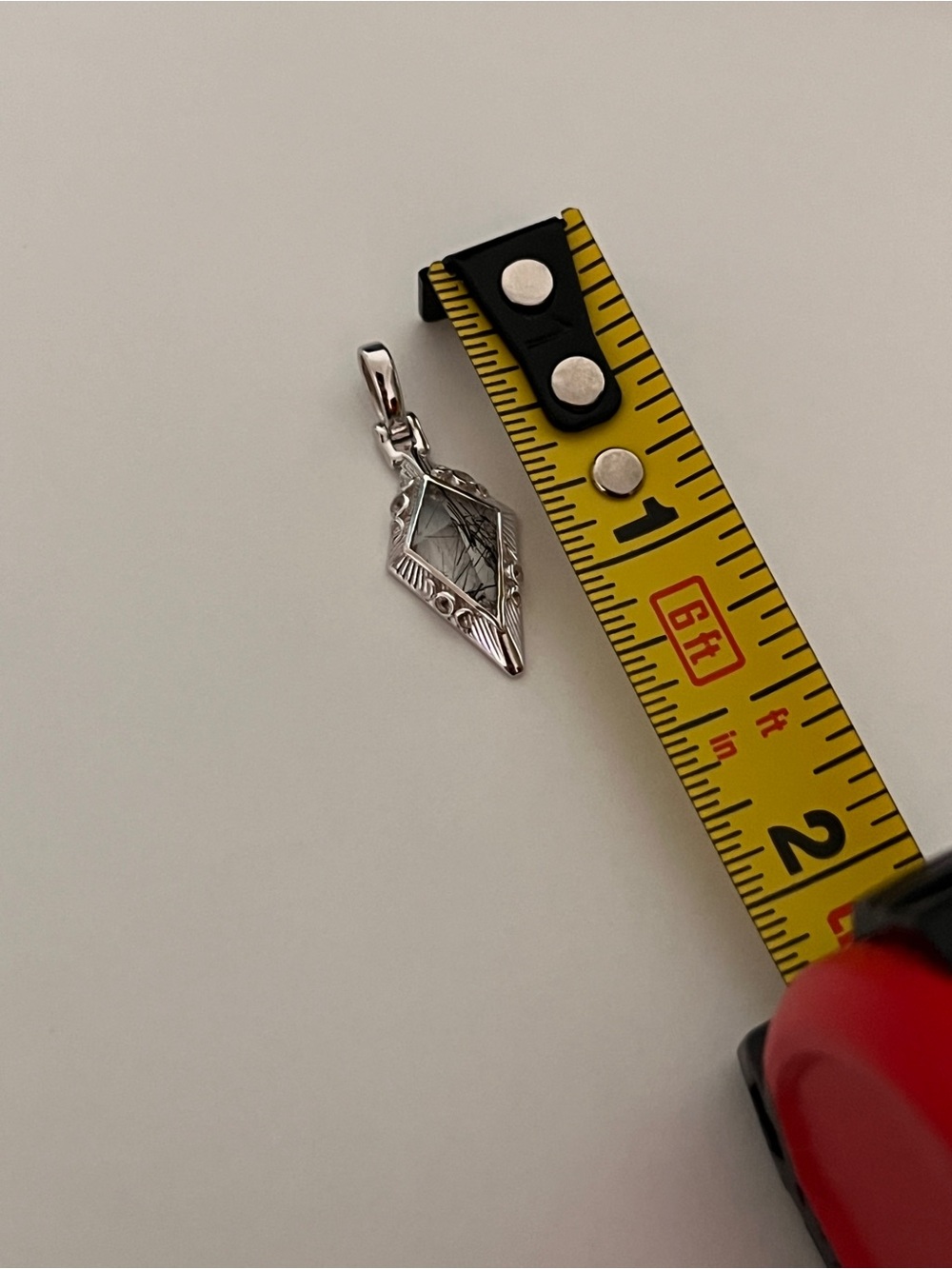 Awe Inspired Prism Triple Moon Amulet Charm in Sterling Silver